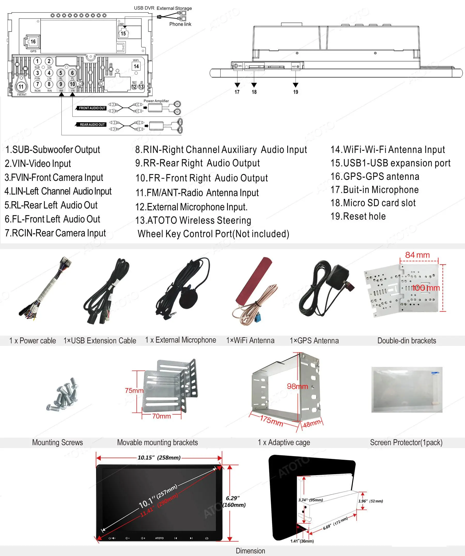 ATOTO S8G2114PM 2nd Gen Android Car Stereo with 10.1" QLED Display, Dual Bluetooth and Wi-Fi, Speed Compensated Volume Control, 6 Touch Gestures, and USB Tethering - Image 7