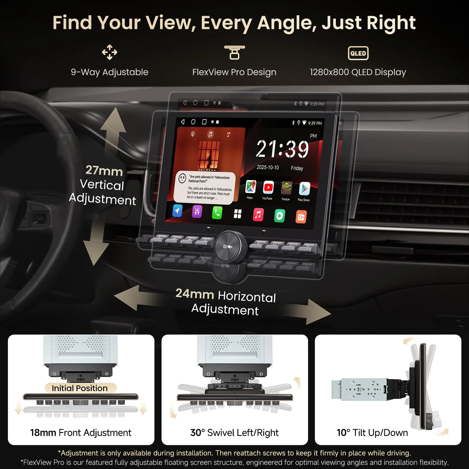 Single DIN Car Stereo