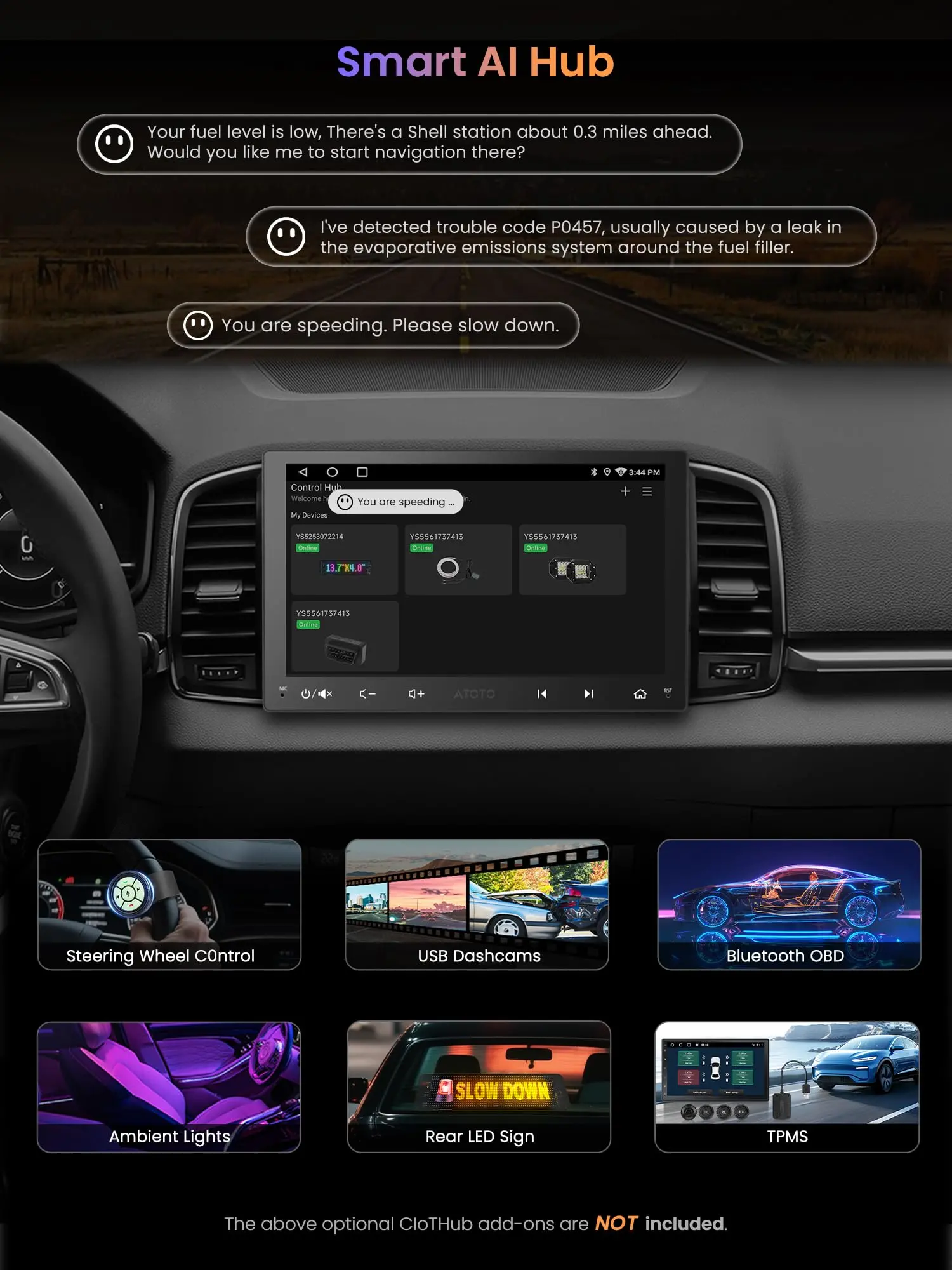 ATOTO A5LG209T 9" Android Double Din Car Stereo, Wireless Android Auto CarPlay Head Unit with WiFi BT USB, in-Dash GPS Navigation System, 1280 * 720P Touchscreen, AM/FM, 2+32G - Image 5