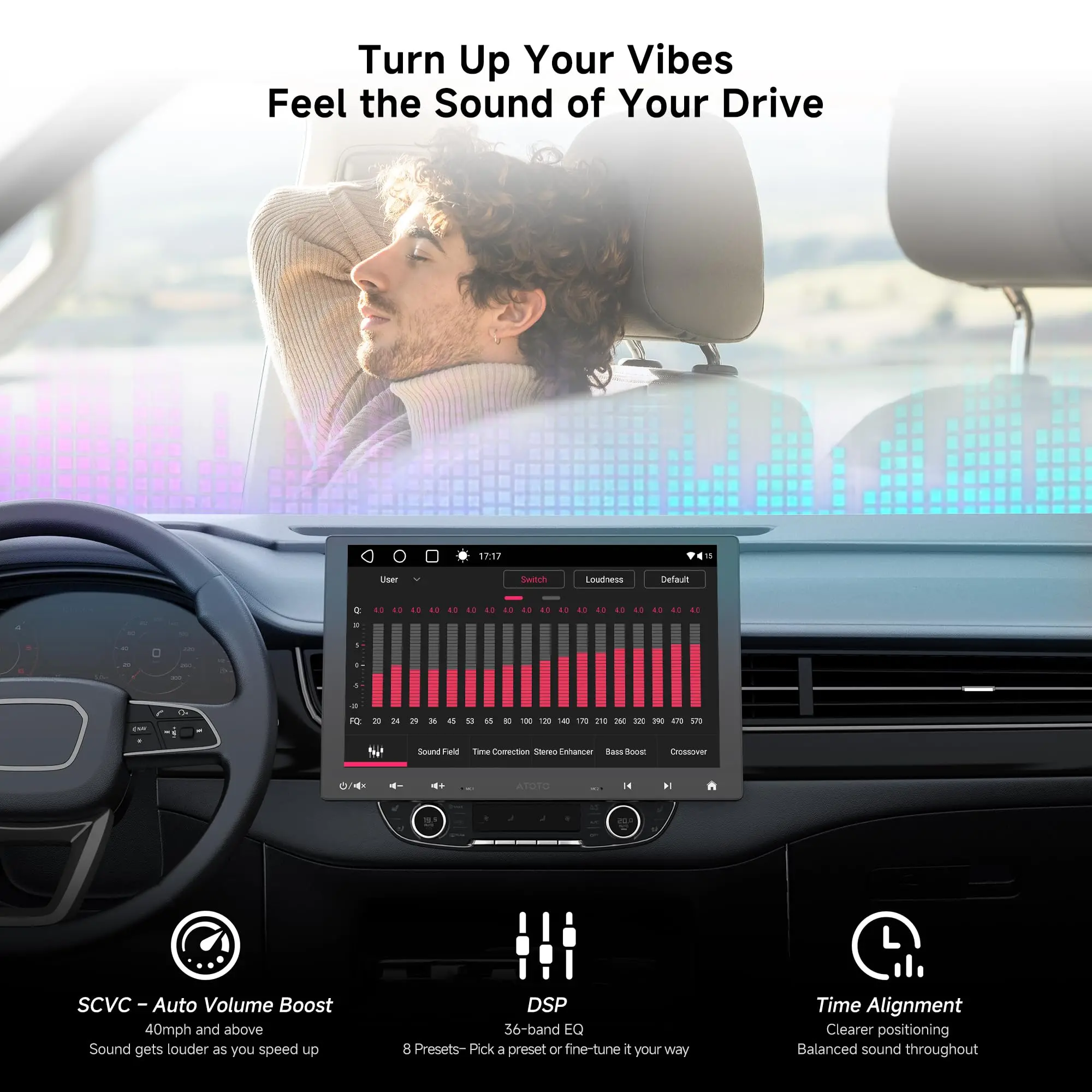 ATOTO A6G110PF 10.1" Bluetooth Radio for Car, 8-Core Android Single & Double Car Stereo, Wireless CarPlay & Android Auto, Floating QLED Touchscreen, 2+32G, ChatGPT, GPS Tracker, HD LRV, WiFi/BT/USB, Dual Bluetooth - Image 6