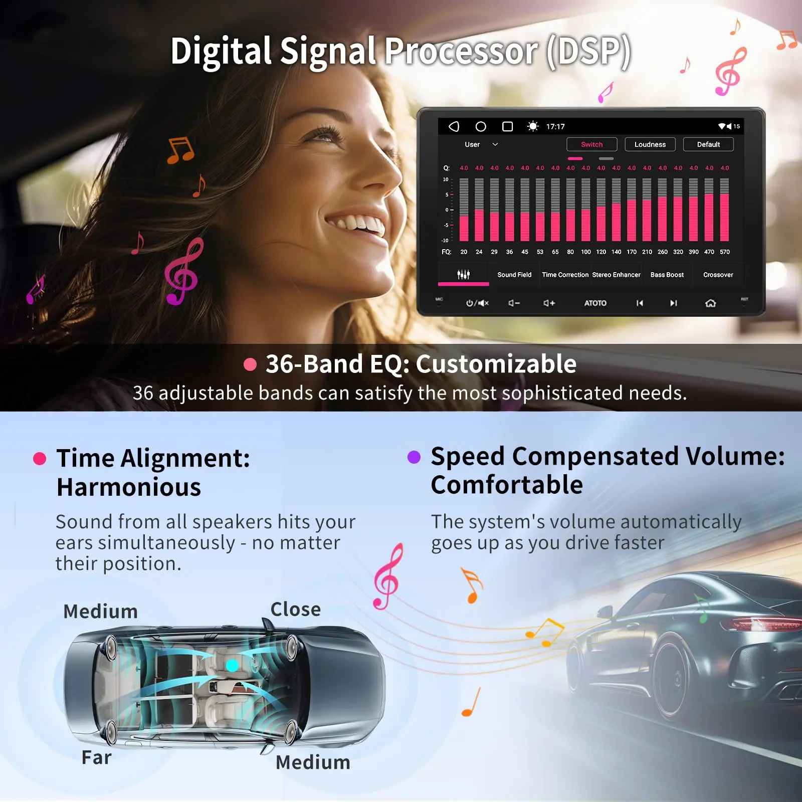 ATOTO A6VW09PF 9" Double Din Car Stereo, Android, Compatible with VW Volkswagen Jetta/Tiguan/Golf, Wireless CarPlay & Android Auto, Dual Bluetooth, GPS Tracking, HD LRV, 2G+32G - Image 6