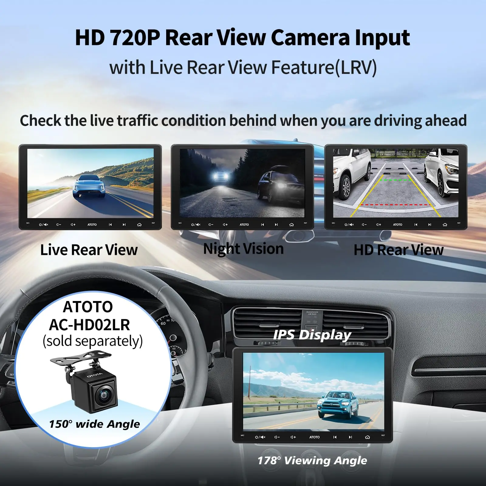 ATOTO A6VW09PF 9" Double Din Car Stereo, Android, Compatible with VW Volkswagen Jetta/Tiguan/Golf, Wireless CarPlay & Android Auto, Dual Bluetooth, GPS Tracking, HD LRV, 2G+32G - Image 7