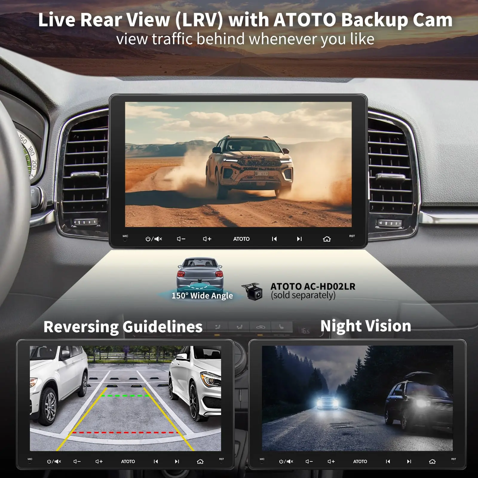 ATOTO F7G209WE 9" Double Din Car Stereo with Touchscreen, Wireless CarPlay & Android Auto, Bluetooth, FM/AM/RDS Radio, Phone Mirror Link, Voice Control, HD Rearview, GPS Navigation - Image 5