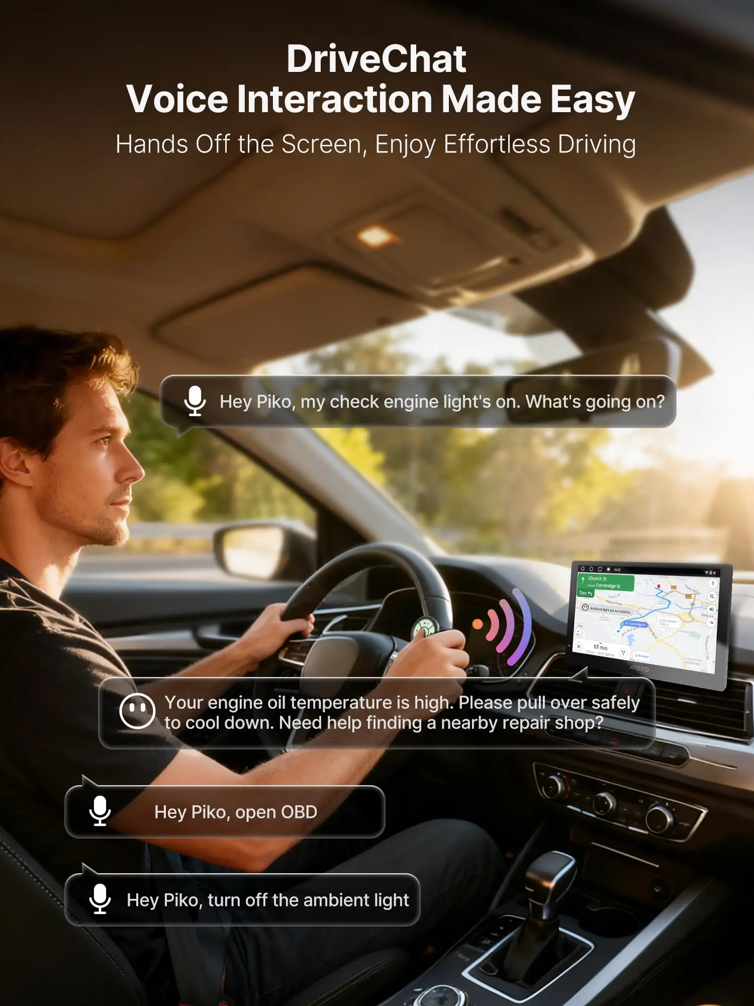 ATOTO P909PR1N-S2 9" QLED Portable Android CarPlay Screen, Wireless CarPlay & Android Auto, Backup Camera, Netflix/YouTube, AI, GPS, Dual BT, MirrorLink, 4G LTE - Image 6