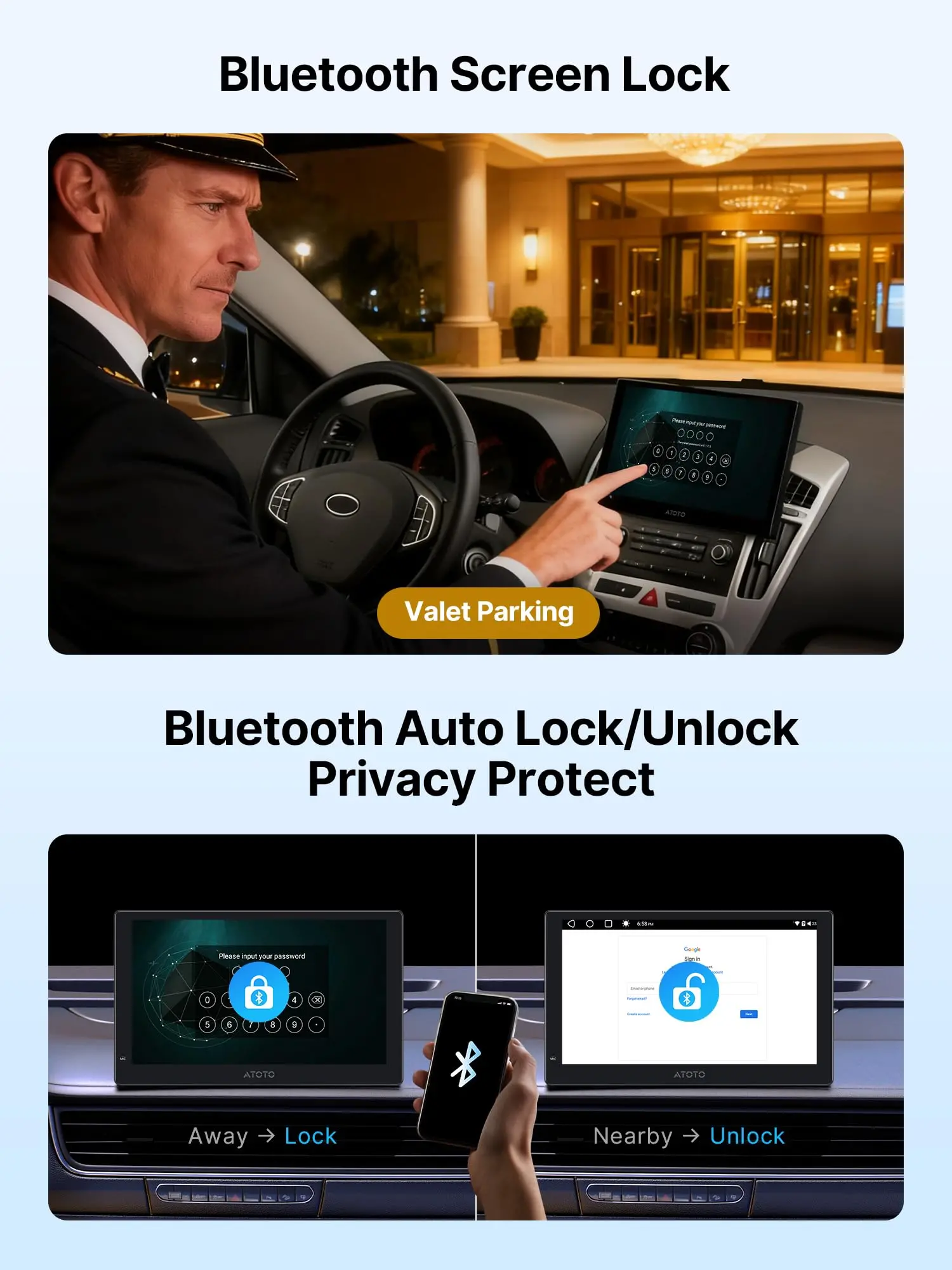 ATOTO P909PR1N-S3 9" QLED Portable Car Display – Dash Cam DVR & AHD Rear Camera Ready, Wireless CarPlay & Android Auto, Full Android, 4G LTE, Dual BT, AI Voice - Image 9