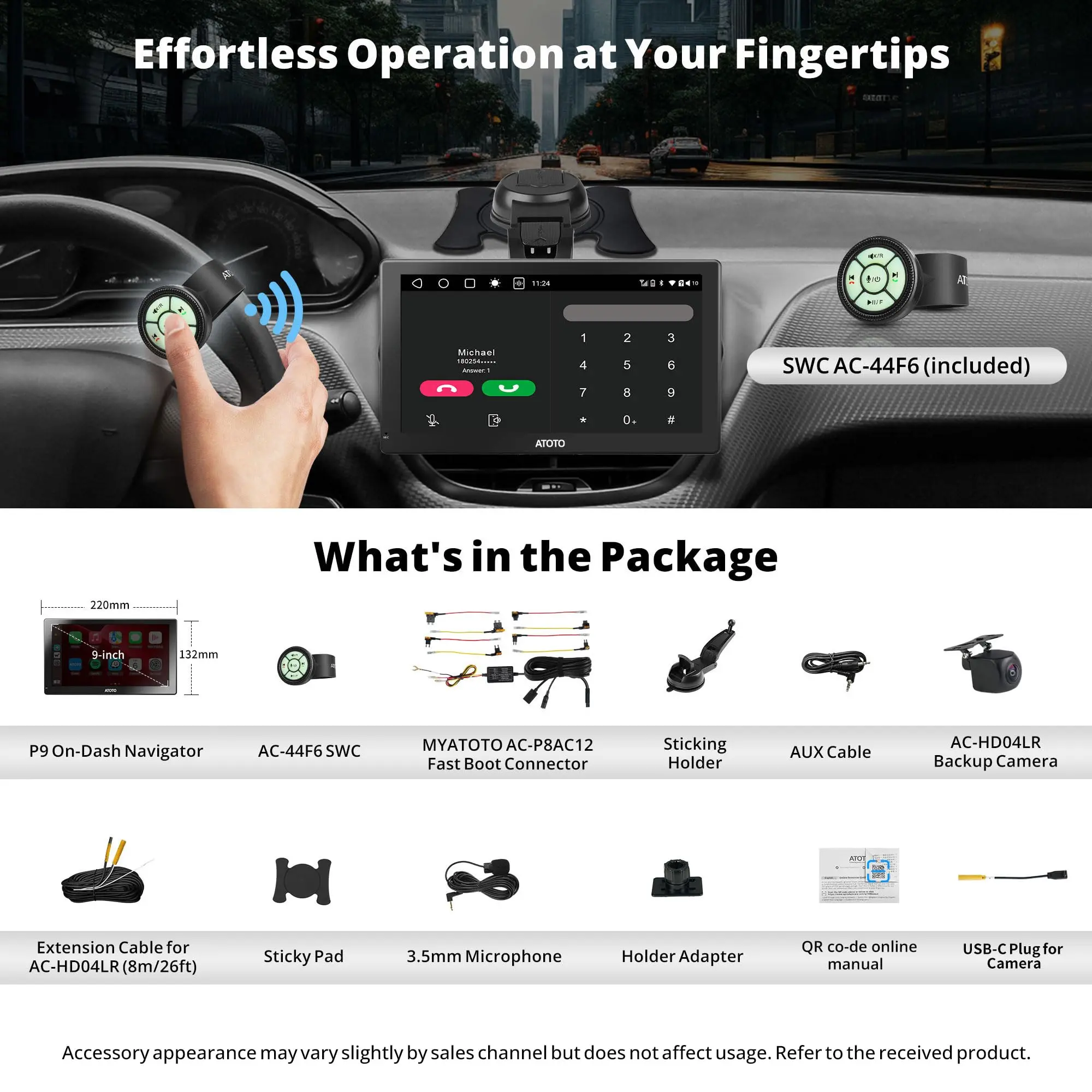 ATOTO 9" Portable Car Stereo with QLED Touchscreen, Wireless/Wired CarPlay & Android Auto, 2GB+32GB, ChatGPT AI, Fast Boot, 1280x720p Display - Image 7