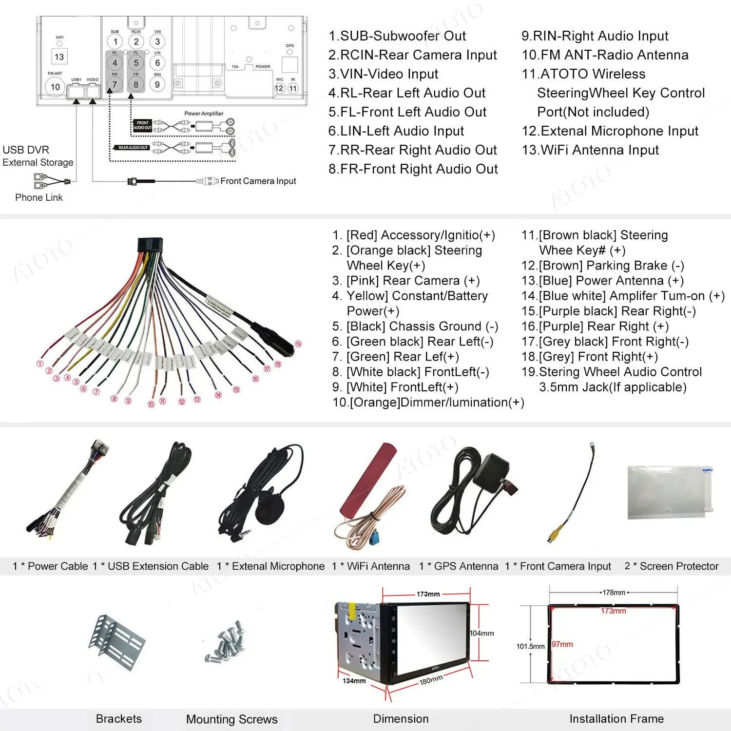 ATOTO S8G2B74PM 7" Double Din Car Stereo with QLED Display, Wireless CarPlay & Android Auto, Dual Bluetooth, HD Rearview Camera - Image 8