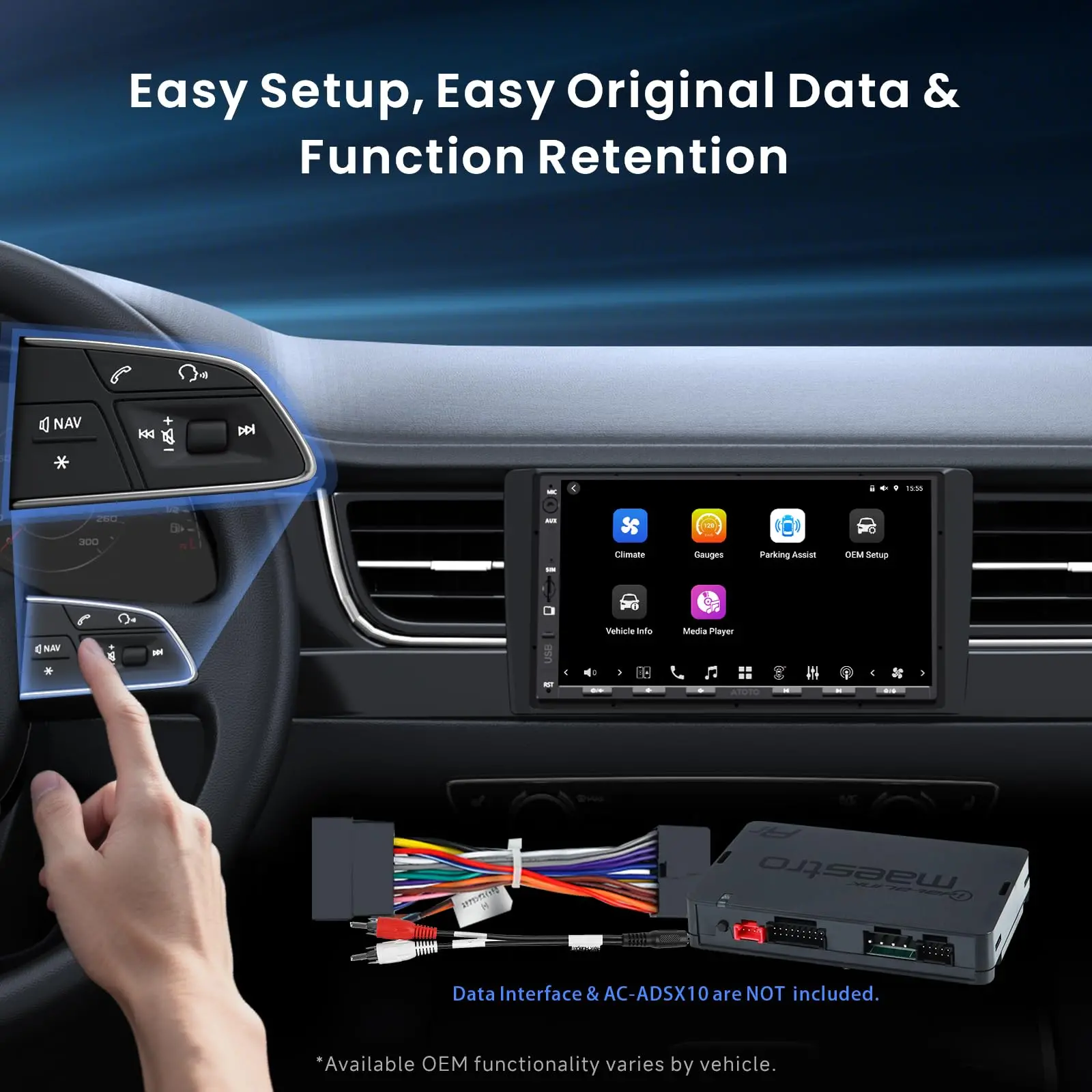 ATOTO X10G2A7E-R2 7" Double DIN Android Car Stereo with Wireless CarPlay & Backup Camera, 8G+128G, AI Android In-Dash Navigation, 4G LTE, Wireless CarPlay & Android Auto, Dual Phone Connection & Bluetooth, 36-Band EQ, HDMI Input - Image 3