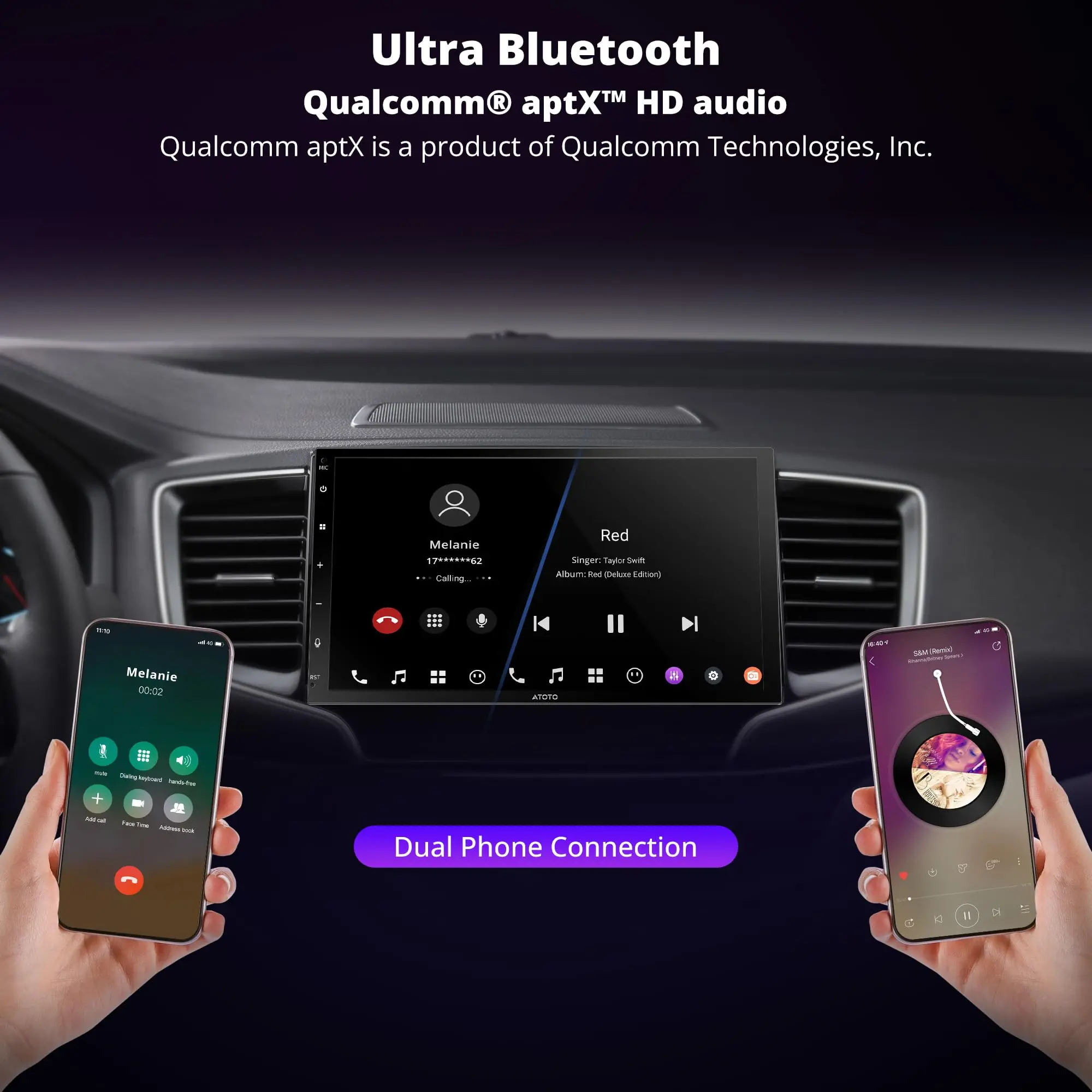 ATOTO X10G2B7E 7" Double Din Car Stereo with OBD2 Scanner,  Wireless CarPlay & Android Auto, QLED Touchscreen, Android 13, Octa-Core 8+128GB, 4G LTE, Built-in Amplifier, GPS, HDMI, Streaming Apps - Image 7