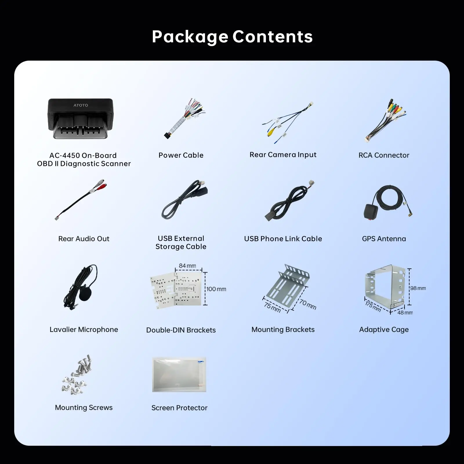 ATOTO A6G209PF 9" Android Double DIN Car Stereo with OBD, Wireless CarPlay & Android Auto, GPS, HD LRV, WiFi/BT, Dual Bluetooth, MirrorLink, 8-Core 2G+32G - Image 8