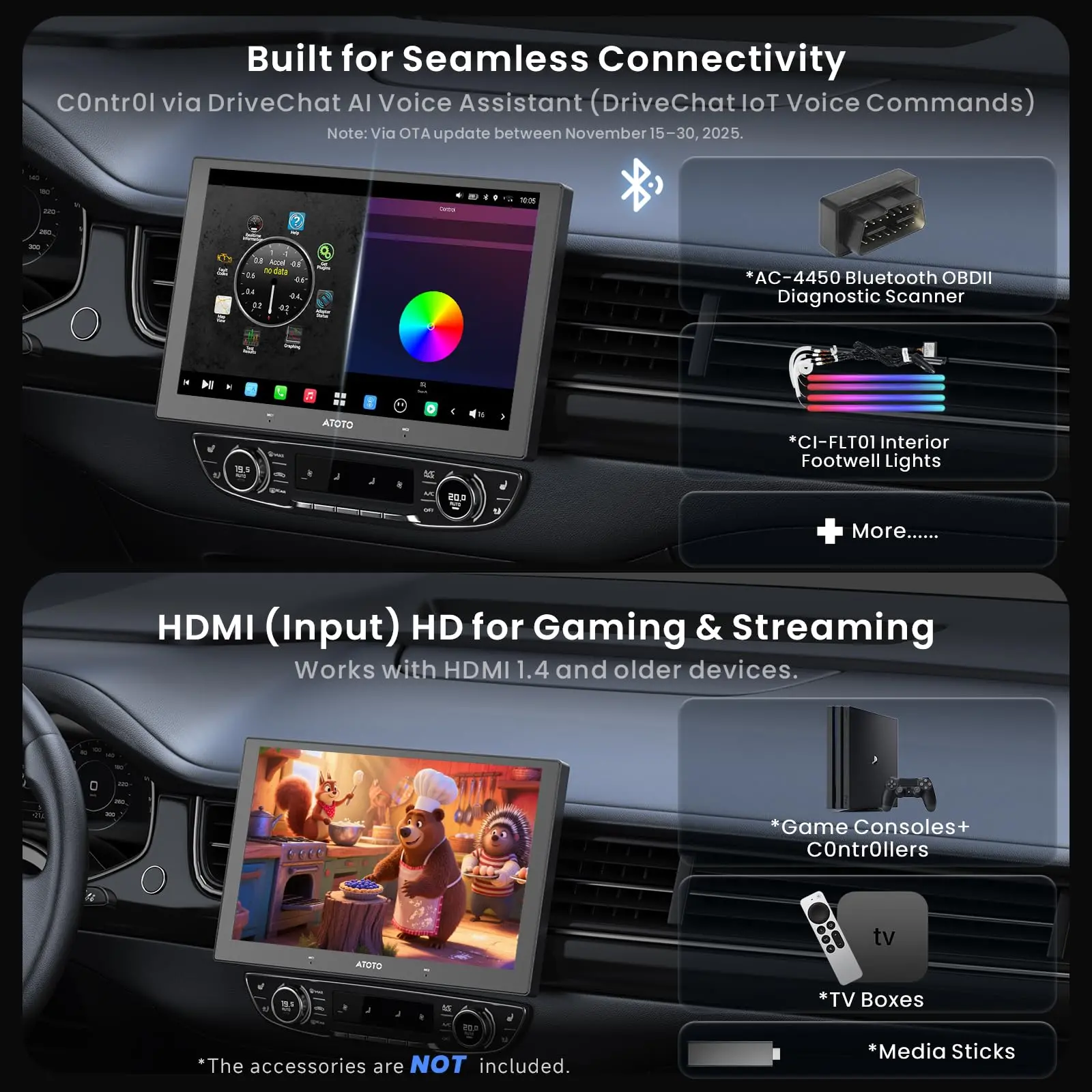 ATOTO X10G209E 9" Double Din Car Stereo, 8G+128G Android Head Unit, Wireless CarPlay & Android Auto, ChatGPT AI Control, GPS Tracking, Dual Microphone, Dual Bluetooth, 4G LTE, 36-Band EQ, HDMI Input - Image 7