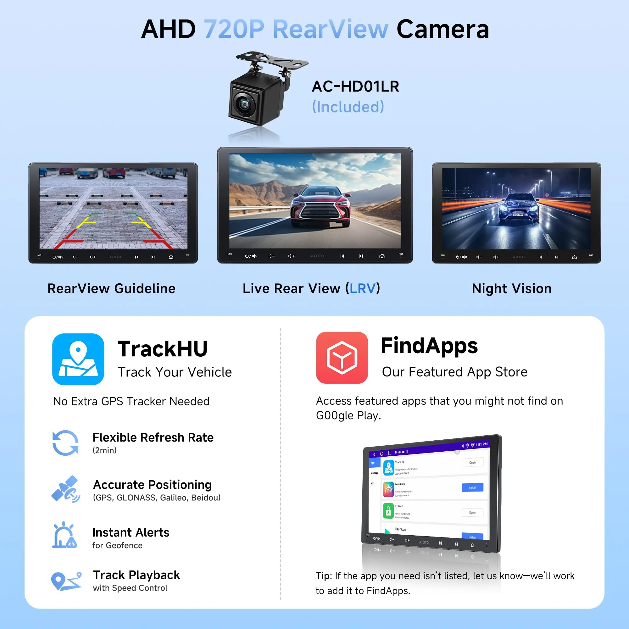 ATOTO A5LG209T-S01 9" Android Double Din Car Stereo with Backup Cam, Touchscreen, Wireless Carplay&Android Auto, WiFi, BT Tethering, MirrorLink, 24-Band EQ, FM/AM, 2+32G - Image 4