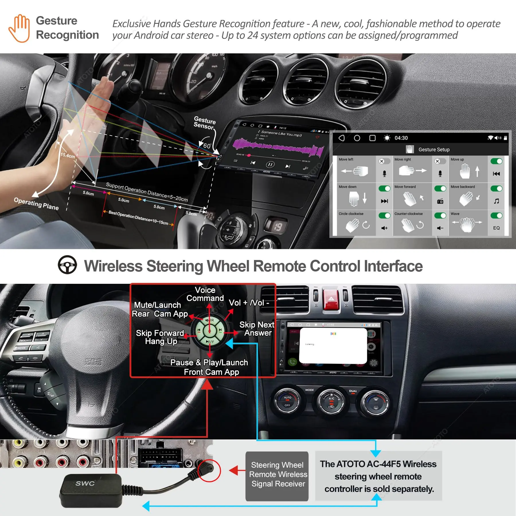 ATOTO S8G2A78UL Ultra 7" Double Din Car Stereo in-Dash Navigation, Gesture Operation, VSV&LRV, Built-in 4G Cellular Modem, Dual BT,4G+64G - Image 5